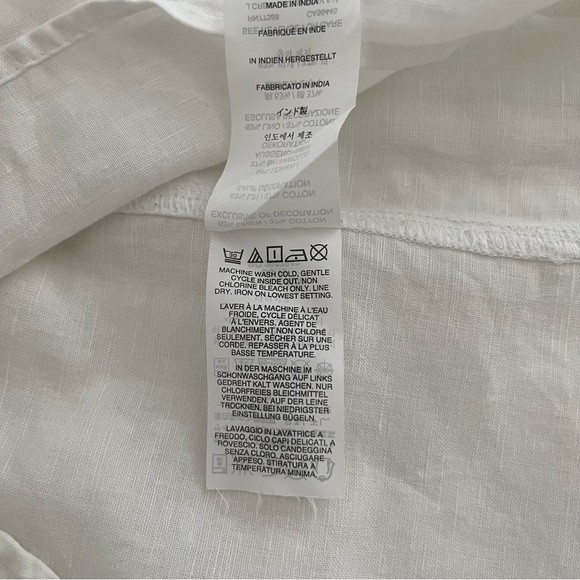 J. Crew Sunburst Embroidered Boho Linen Sleeveless Blouse, Size 2 - Picture 12 of 15